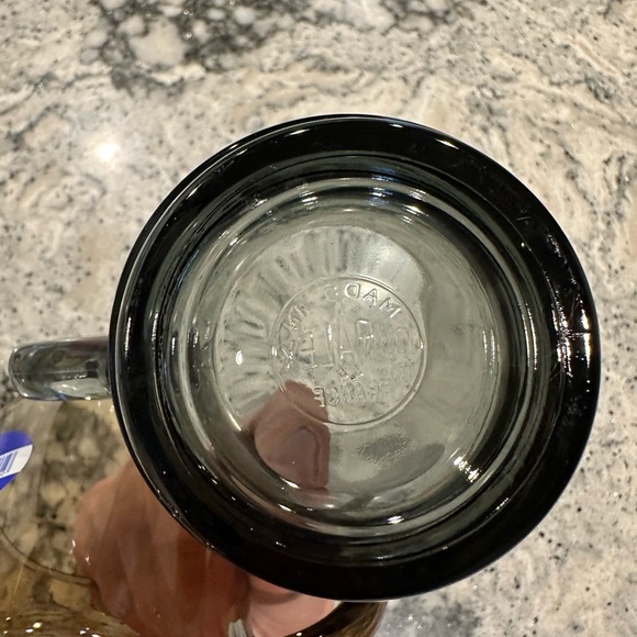 NEW Duralex Versailles Stackable 8 oz Grey Glass Mug - Can be sold as a set - Picture 4 of 6